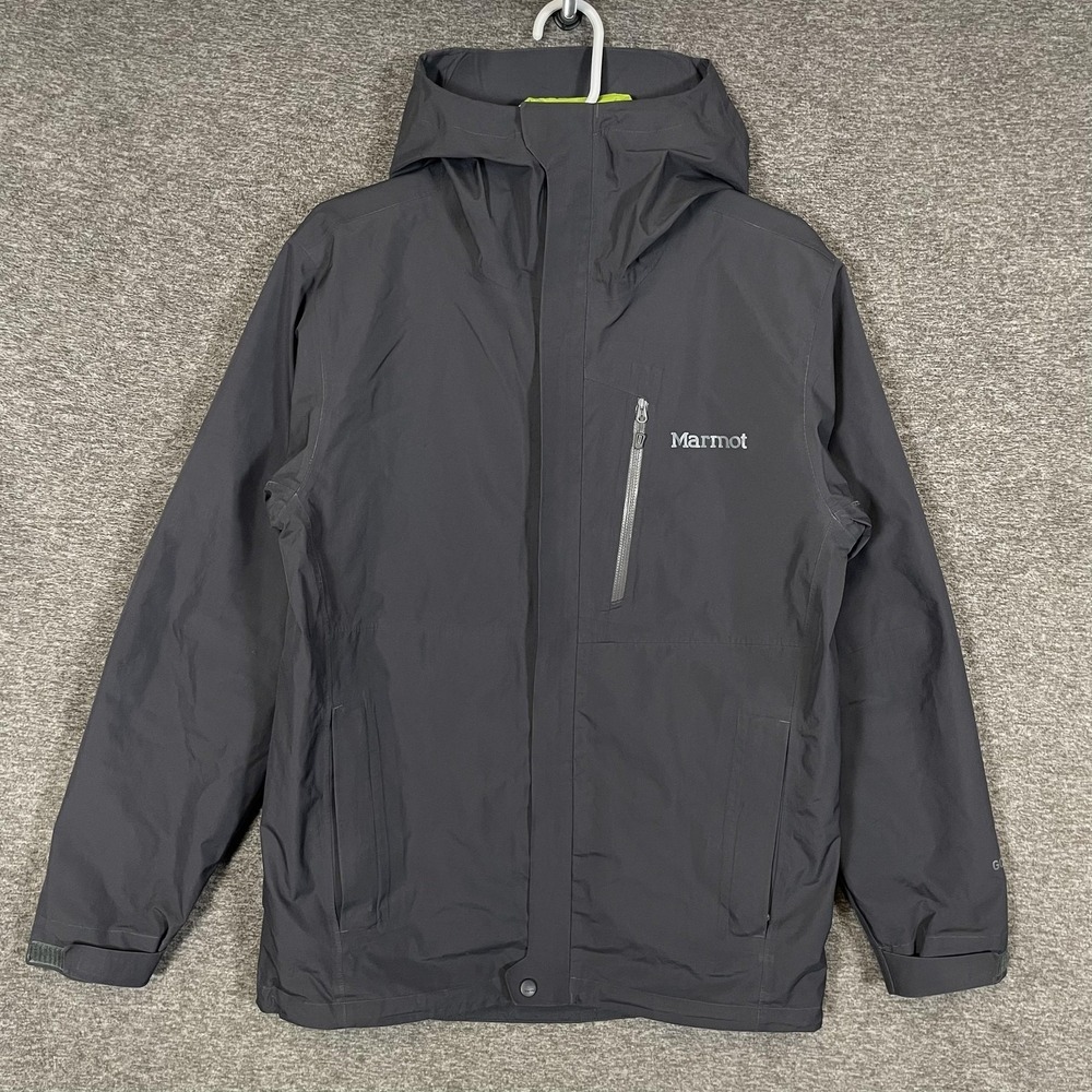 Marmot 3-in-1 Jacket Mens Small Gray GORE-TEX Hooded Insulated Waterproof 31350 - Picture 2 of 16